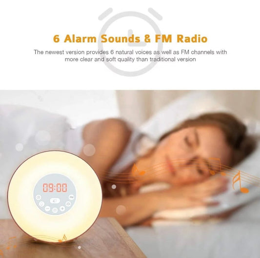 Sunrise Alarm Clock Bluetooth Speaker Lamp