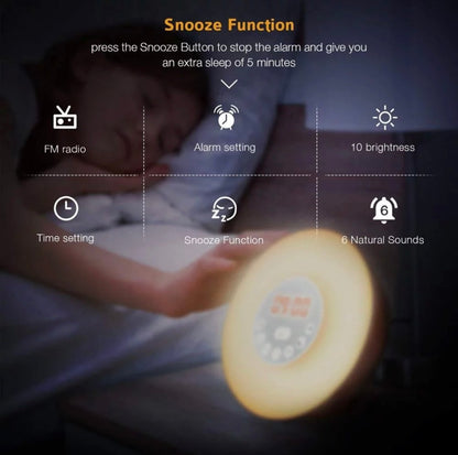 Sunrise Alarm Clock Bluetooth Speaker Lamp