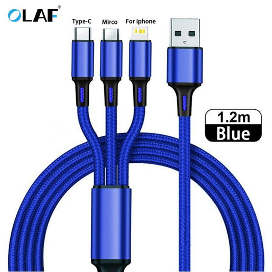 3 in 1 Type C USB Cable